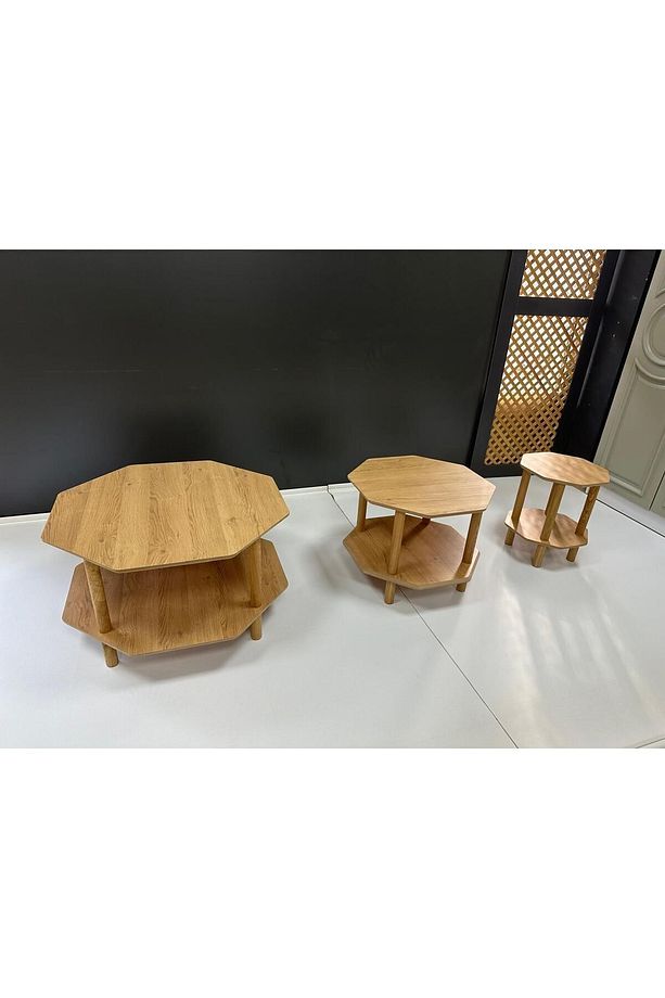 Sekizgen Sehpa: Bohem Orta Sehpa Ile Evinize Modern Dokunuş 80cm Çap - 8