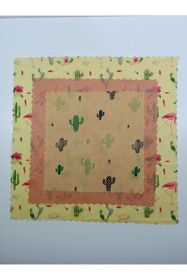Balbezz Honey Waxed Storage Cloth Set of 3 with Cactus Pattern - 2
