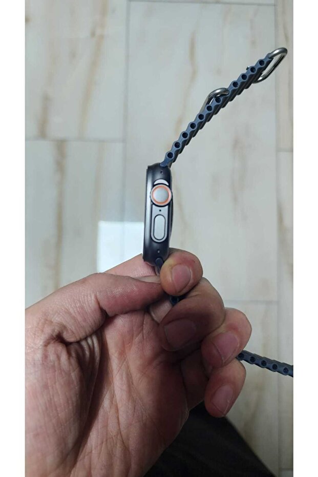 Ultra 2 Siyah Titanyum 1:1 Ios Ve Android Uyumlu Full Ekran Suya Dayanıklı Ateş Ölçer Akıllı Saat - 6