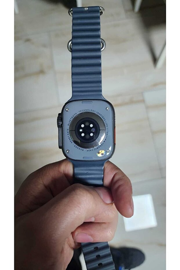 Ultra 2 Siyah Titanyum 1:1 Ios Ve Android Uyumlu Full Ekran Suya Dayanıklı Ateş Ölçer Akıllı Saat - 7