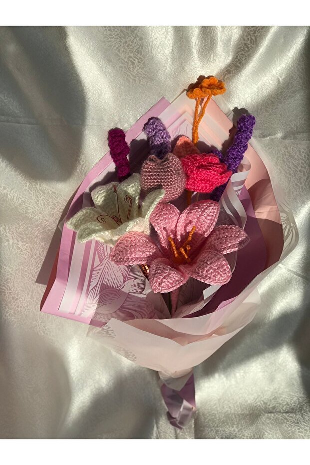 Örgü çiçek Buketi - 2