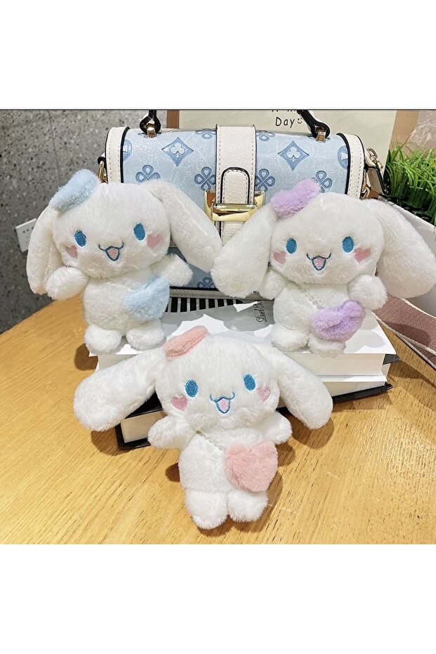Cute plush kawaii cinnamoroll plush keychain bag car ornament keychain