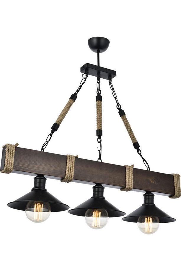Kütük 3 Lü Ceviz Avize - 1