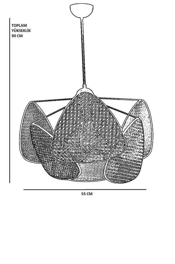 HERA 6 LI RATTAN AVİZE - 5