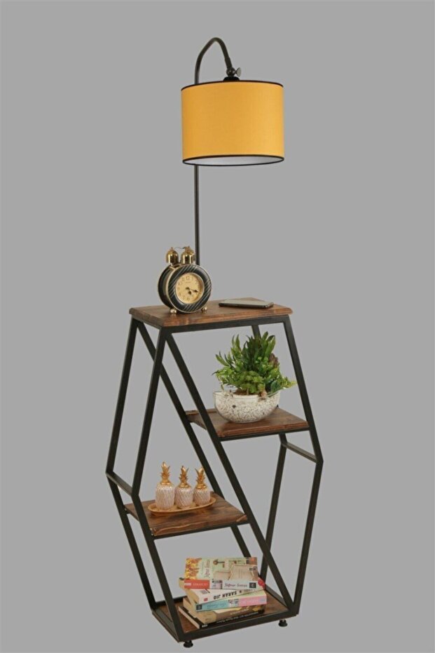 Sembol Ceviz Lambader Silindir Hardal Abajurlu - 3