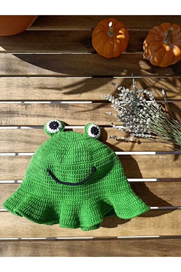 قبعة للأطفال بنمط ضفدع، قبعة ضفدع قطنية 100% - 2