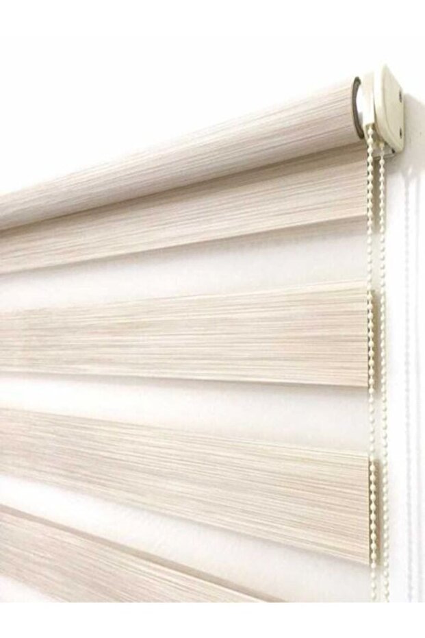 Sütlü Kahve Ithal Bambu Stor Zebra Perde Etek Dilimsiz - 1