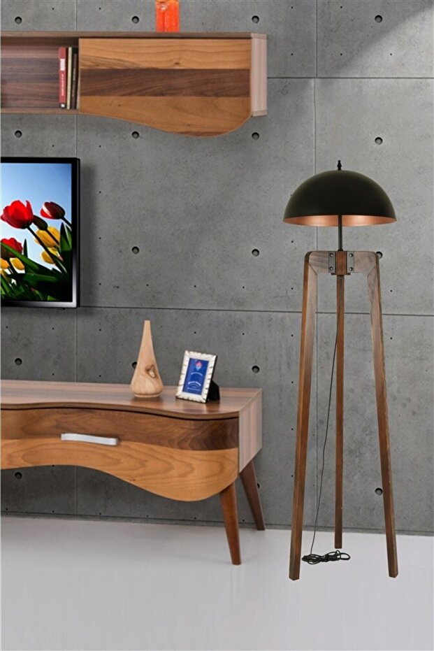 Çağla Ceviz Lambader Siyah Büyük Retro Başlıklı - 4