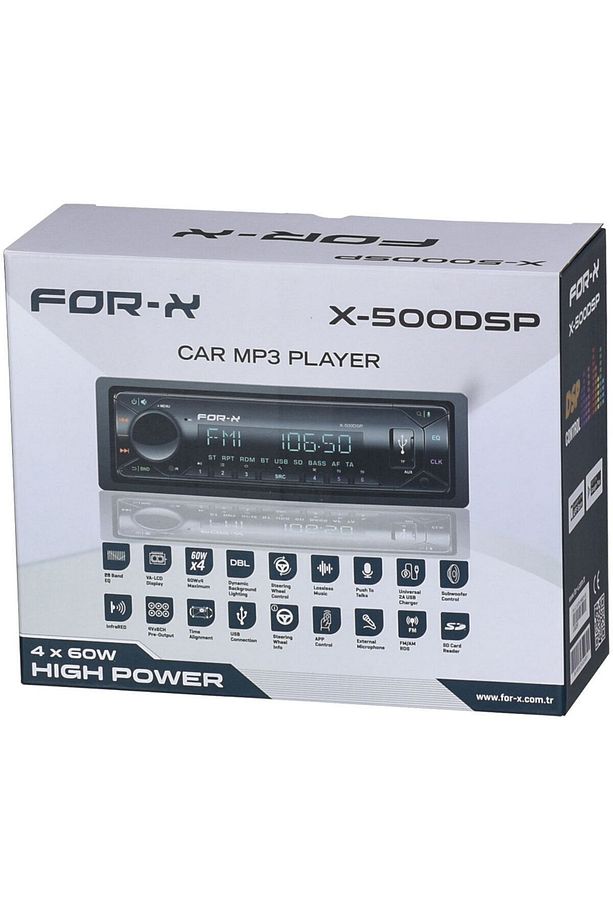 4X60W DSP Control İşlemcili Profesyonel 6 RCA Çıkışlı Oto Teyp X-500 DSP - 6