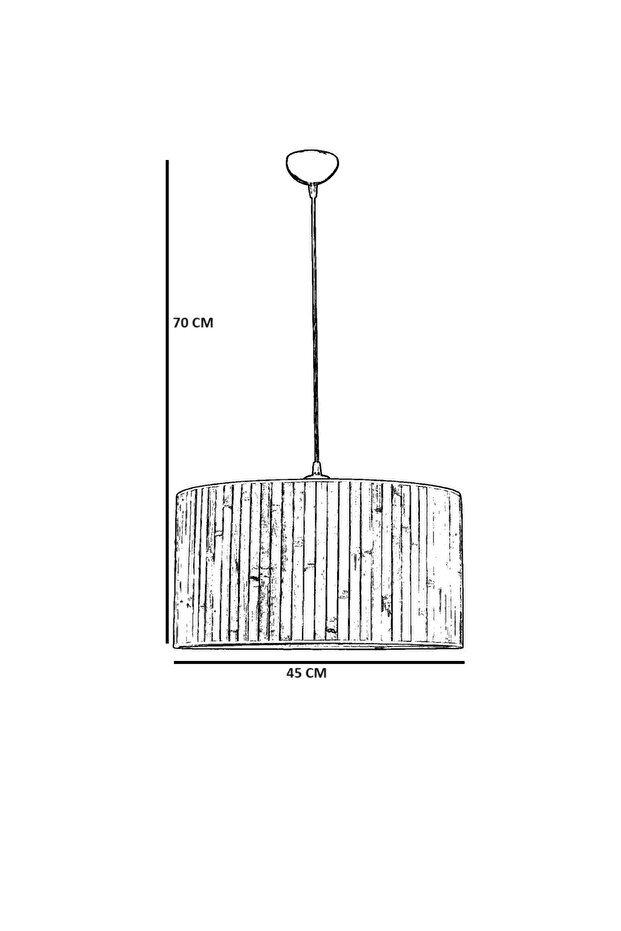 BAMBU 06 ABAJUR AVİZE 3 LÜ SET - 6