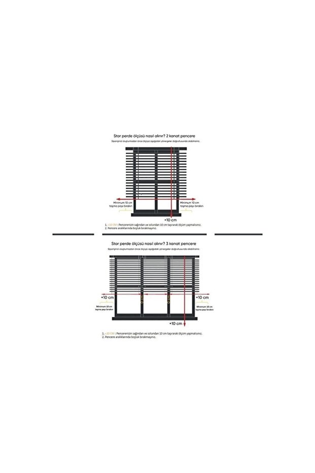 Ithal Bambu Krem Stor Perde Etek Dilimsiz - 2
