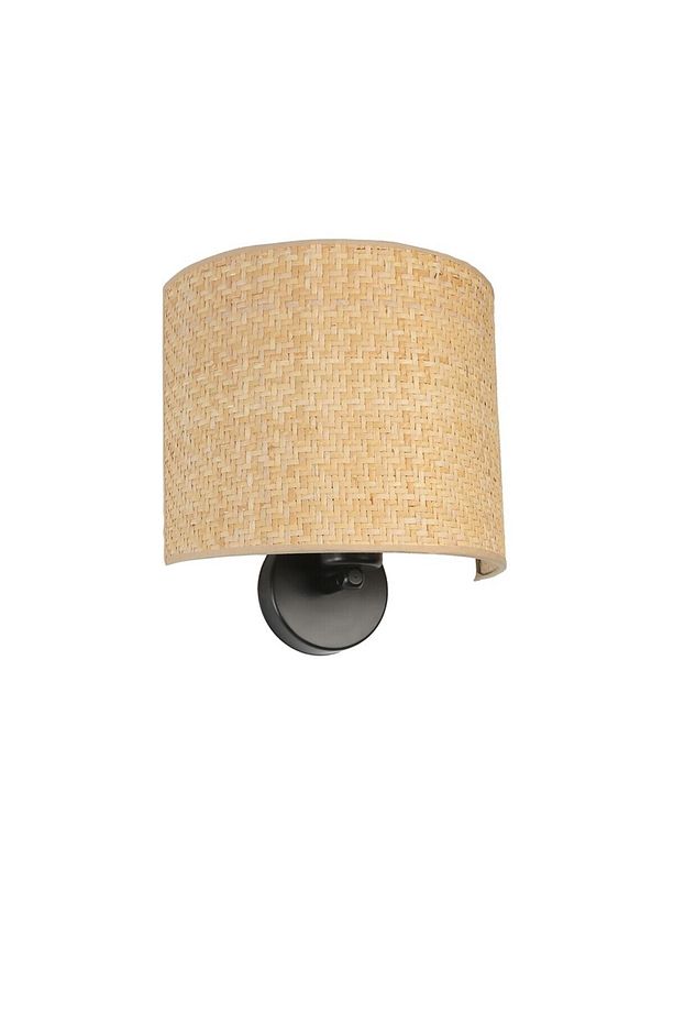 HASIR RATTAN ABAJURLU OVAL APLİK - 2