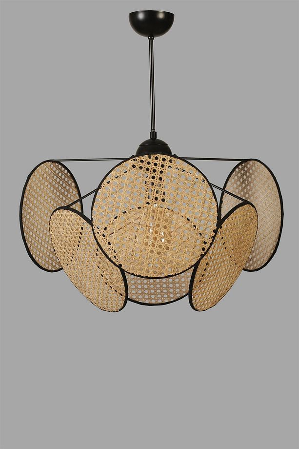 HERA SİLİNDİR 6 LI RATTAN AVİZE - 5