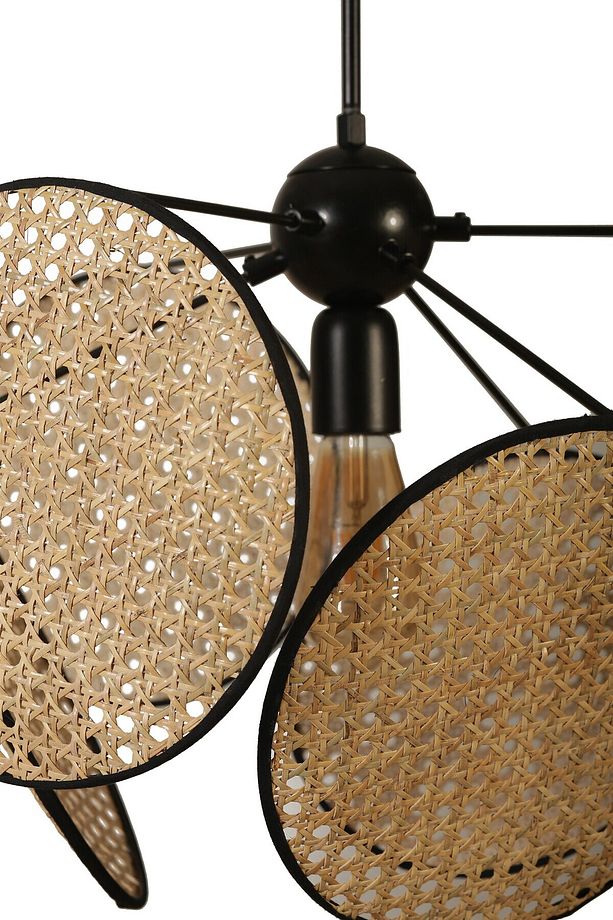 HERA SİLİNDİR 6 LI RATTAN AVİZE - 4