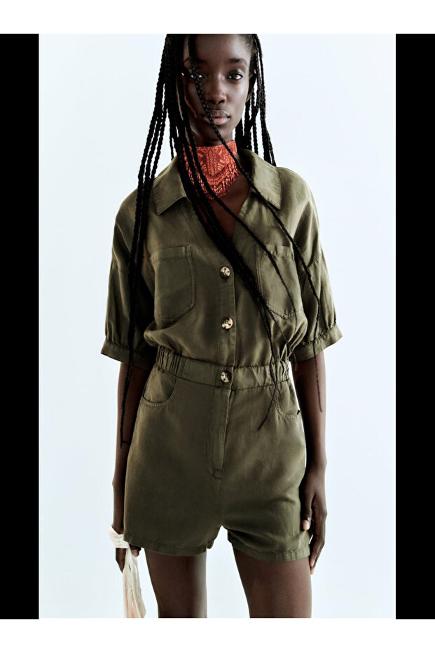 Keten karışımlı tulum - 3