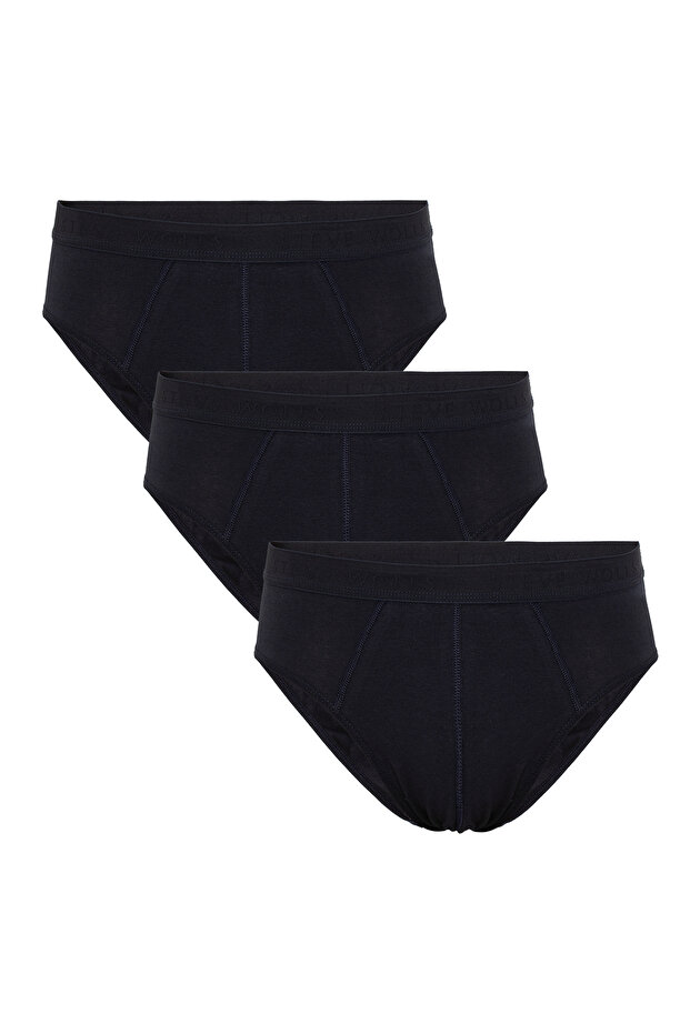 Men's Navy Blue 3-Piece Slip Panties - 23001