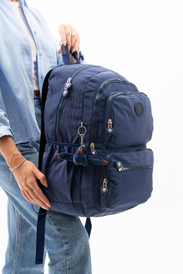 Women's Backpack Lightweight Fabric Multi-Pocket Cabin Size Travel Bag 43*30 cm