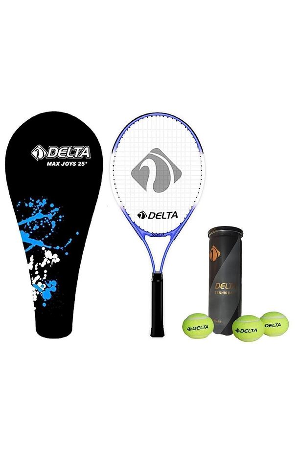 Max Joys 25 İnç Çocuk Tenis Raketi + Çantası + Vakumlu Tüpte 3 Adet Tenis Maç Topu Seti - 1
