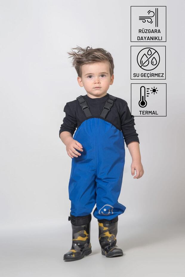 Strappy Blue Thermal Jumpsuit