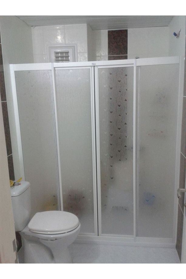 150cm Duvardan Duvara Teknesiz Mika Duşakabin - 4