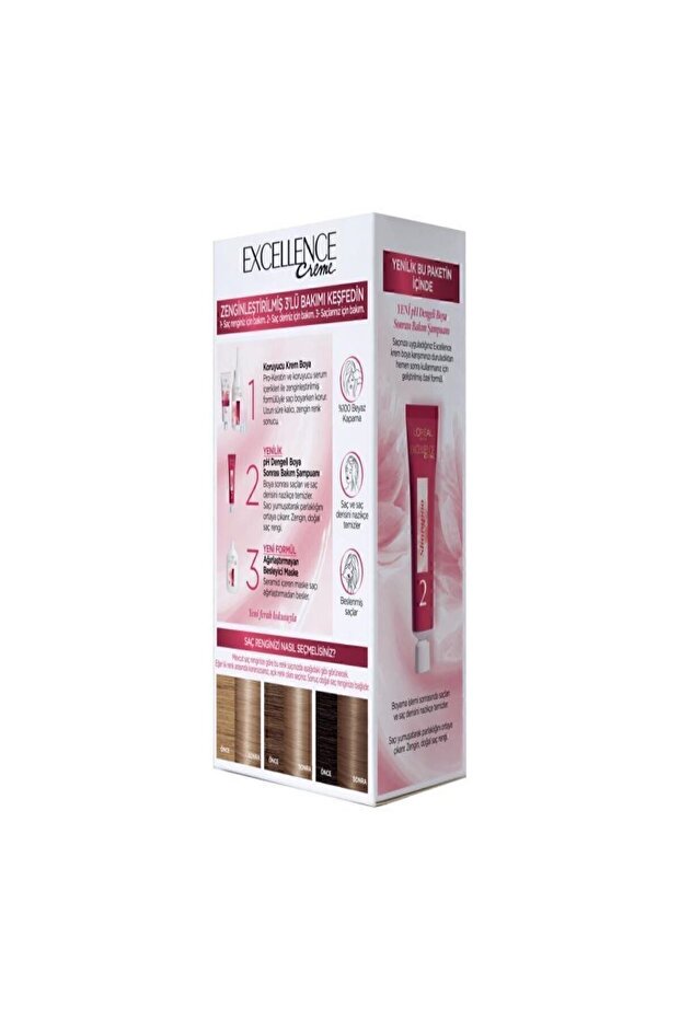Excellence Creme 8.1 + Elseve Turunculaşma Karşıtı Mor Şampuan 200 ml - 3