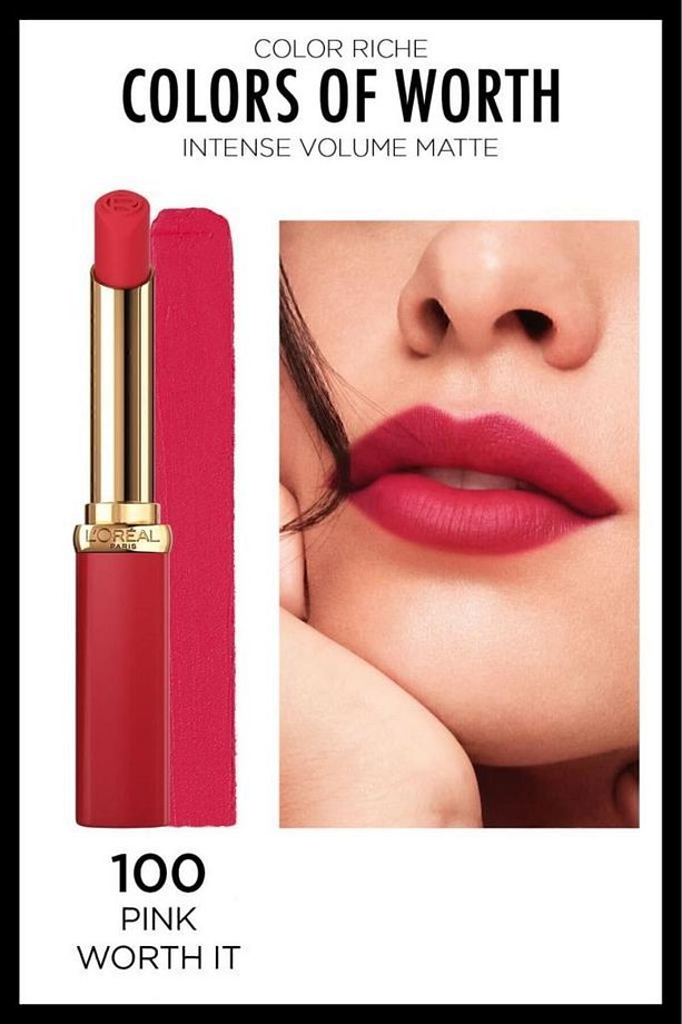 Color Riche Colors Of Worth Intense Volume Matte Ruj - 100 Pink Worth It - 4