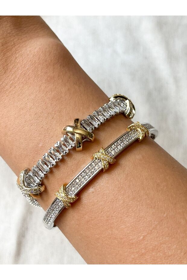 Imported Tiff Xoxo Brand Zircon Stone Vip Steel Handcuffs