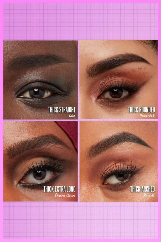 Zero to Brow Kalın Kaşlar için Kaş Şablonu - Thick Brow - 6