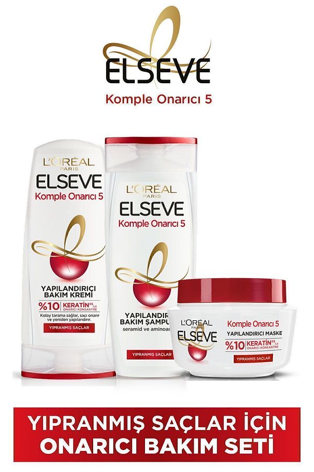 Komple Onarıcı 5 Yapılandırıcı Şampuan 360ml & Bakım Kremi 360ml & Saç Maskesi - 1