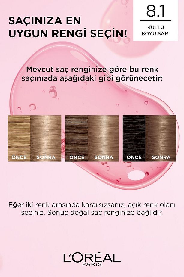 Excellence Creme Saç Boyası 8.1 Koyu Sarı Küllü - 8