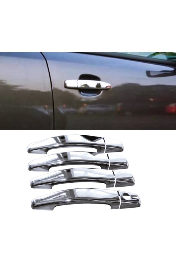 Opel Corsa D 2007-2014 Arası Krom Kapı Kolu 4 Kapı P.çelik - 1