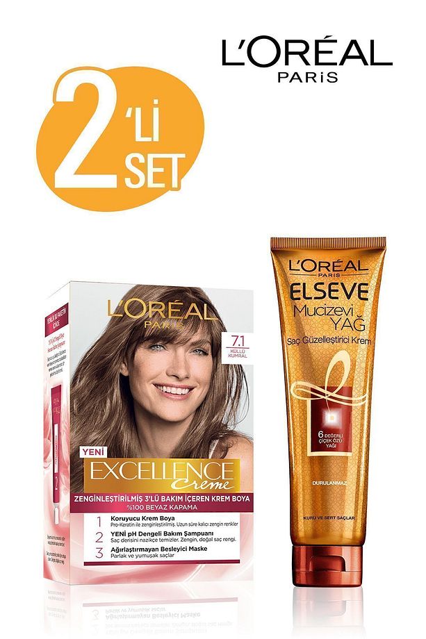 Excellence Creme 7.1 ve Kuru ve Sert Saçlar için Mucizevi Yağ 150 ml - 1