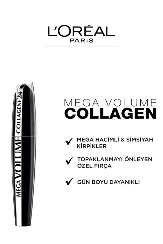L'oréal Paris Mega Volume Collagene 24h Siyah Maskara - 5