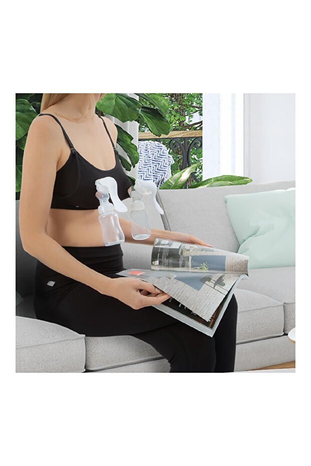 حمالة صدر مضخة بدون استخدام اليدين باللون الأسود - 7