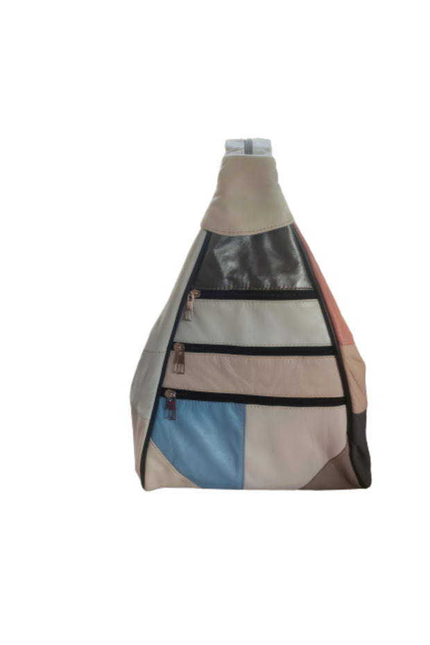 حقيبة ظهر جلدية متعددة الأقسام - 5