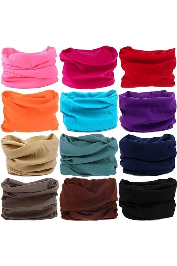 6 Pieces Unisex Multifunctional Neck Collar Bandana (mixed Colors)