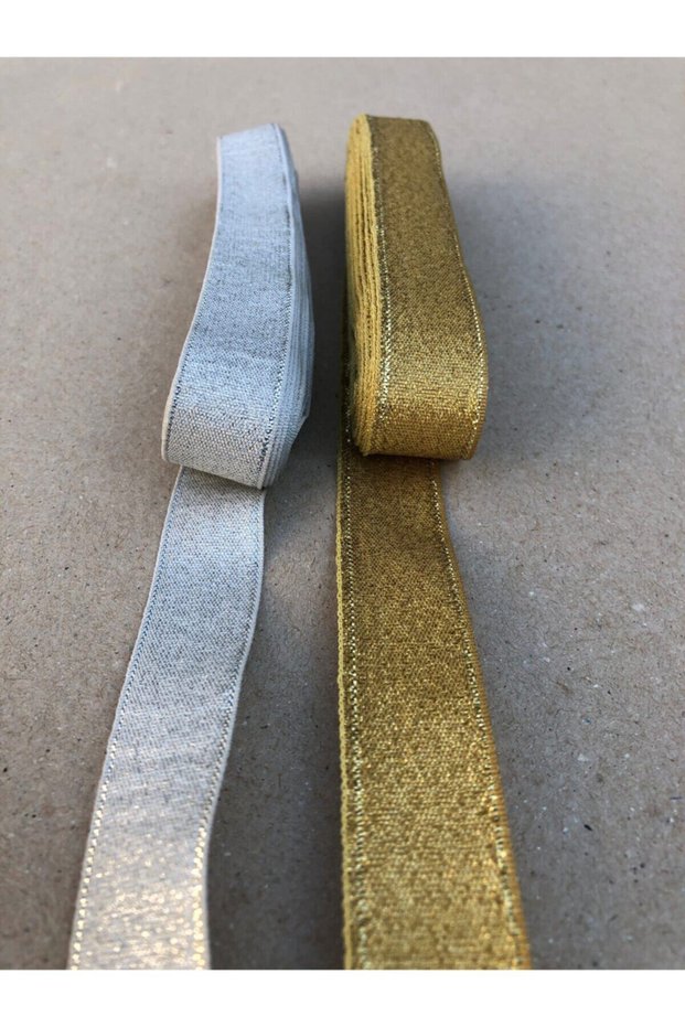 10 Meters Gold and 10 Meters Silver Glitter Ribbon (2 cm Width) – Ribbon – Ribbon – Ribbon