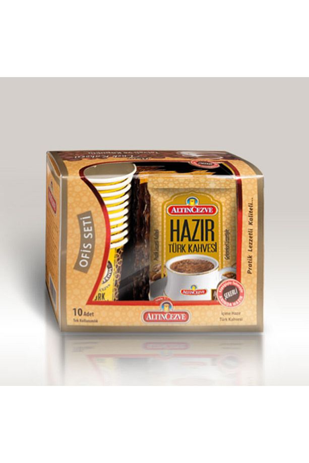 Hazır Türk Kahvesi Ofis Seti Şekerli 10 X 9 G - 1