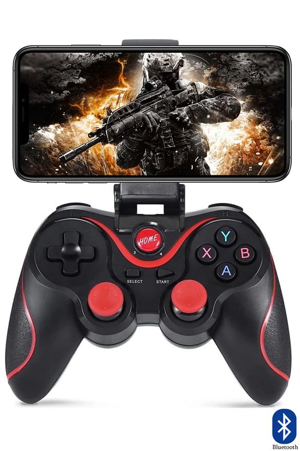 X3 Bluetooth Ios Android Uyumlu Kablosuz Retro Oyun Kolu Gamepad Telefon Tutucu Stand G7 - 1