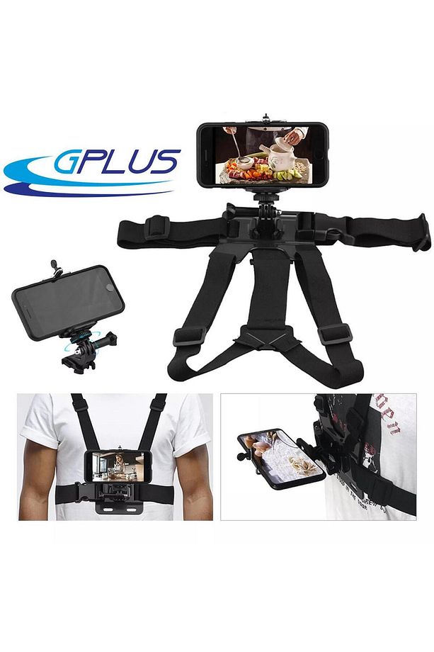 Cep Telefonu Tutuculu Vlog Video Göğüs Kemeri Gplus Gp6026pvj - 1