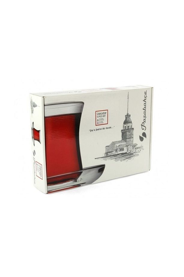 Üsküdar 6'lı Adet Çay Bardağı Seti 12 Parça | 97177 - 1