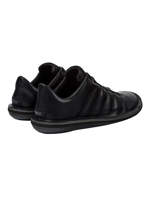 Erkek Marka Logolu Hafif Esnek Deri Üst Kısımlı Geri Dönüştürülmüş Elastik Bağcıklı Günlük Kullanıma - 3