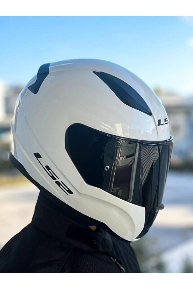 Rapid 2 Beyaz Kask Siyah Vizörlü - 2