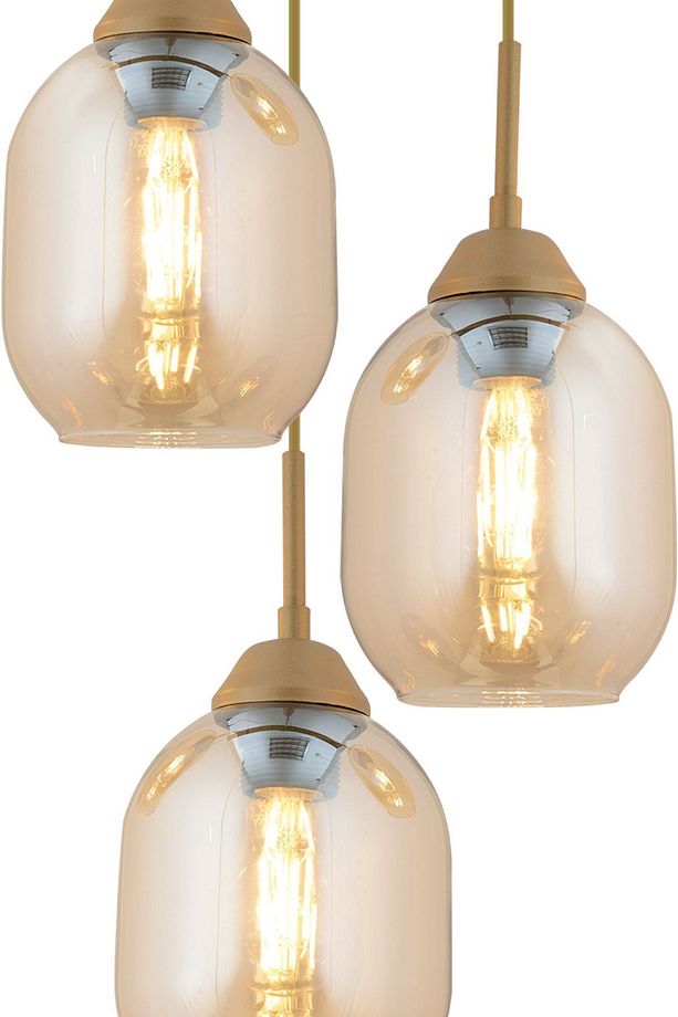 Hierro 3 Lü Yuvarlak Eskitme Modern Salon Avize - 3