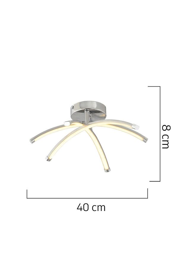 Dosse 3Lü Krom 28 Watt Plafonyer 3 Renkli Ledli Modern Mutfak Banyo Led Salon Sarkıt Avize - 5