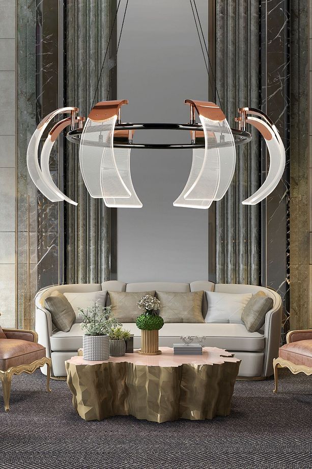 Karlos 8 li Yuvarlak 11 watt Ledli Modern Tasarım Oturma Odası Salon Sarkıt Avize - 1