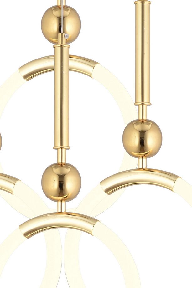 Struer 4'lü Yuvarlak Gold Ledli Modern Koridor, Yatak Odası Salon Sarkıt Led Avize - 3