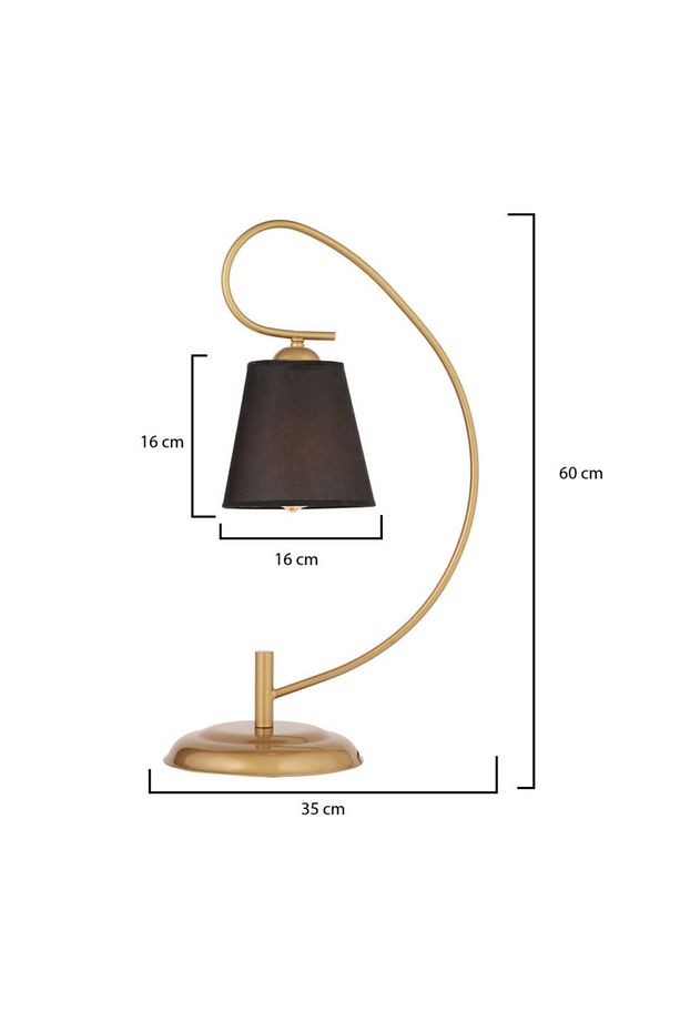 Adora Eskitme Şapkalı Salon-Yatak Odası Masa Lambası Modern Tasarım Abajur - 5