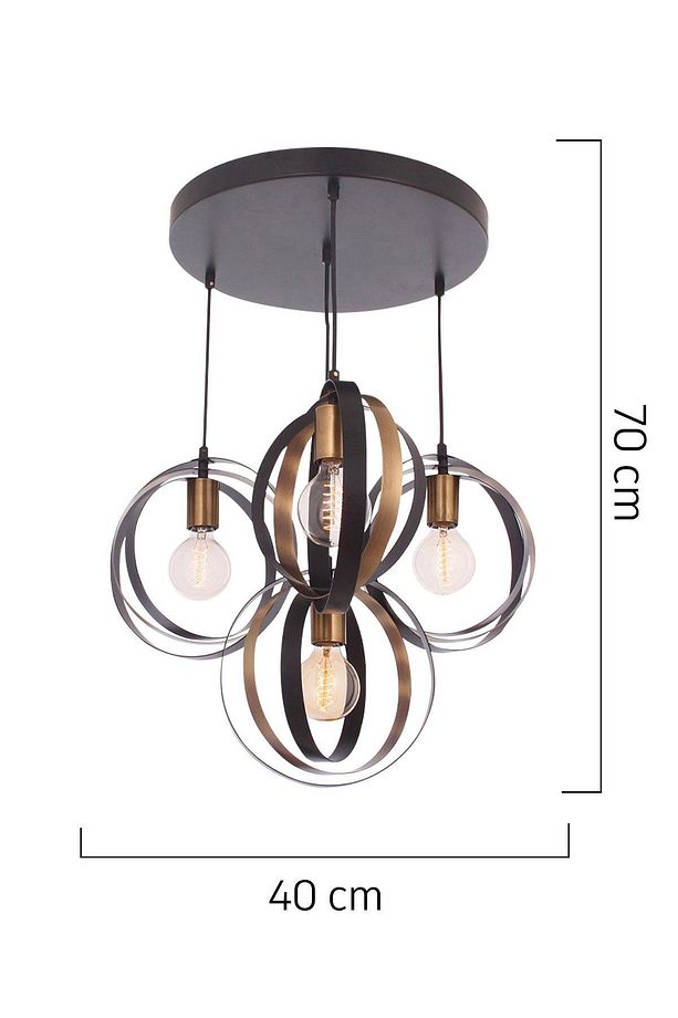 Avanos 4'Lü Modern Retro Sarkıt Mutfak Salon Avize - 3