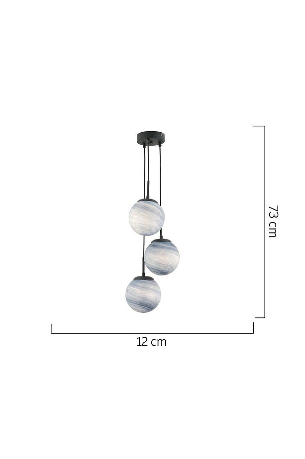 EFSER 3LÜ YUVARLAK Modern Oturma Odası Salon Sarkıt Avize - 7